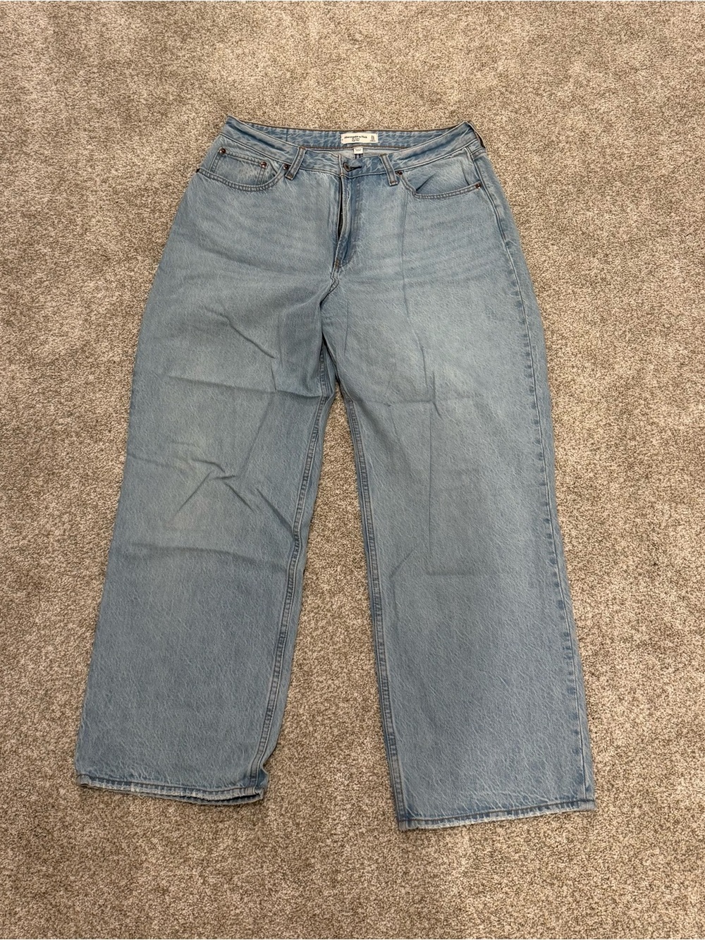Abercrombie & Fitch Light Blue Straight-Leg Women’s Jeans